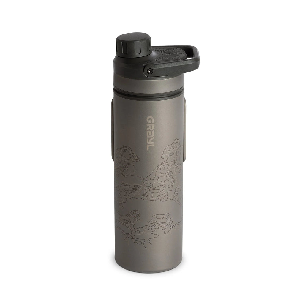 UltraPress® Ti Purifier - Covert Edition Titanium Trinkflasche 500ml GRAYL | S4 Supplies