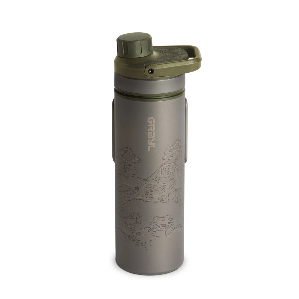 UltraPress® Ti Purifier - Covert Edition Titanium Trinkflasche 500ml GRAYL | S4 Supplies