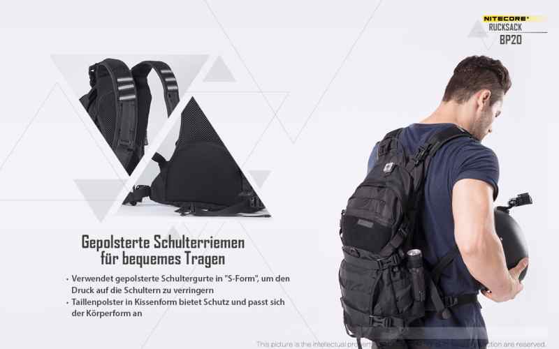 Nitecore BP20, schwarz" | S4 Supplies