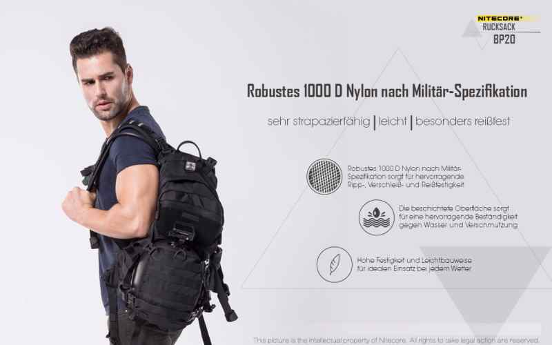 Nitecore BP20, schwarz" | S4 Supplies