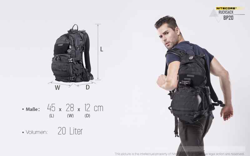 Nitecore BP20, schwarz" | S4 Supplies