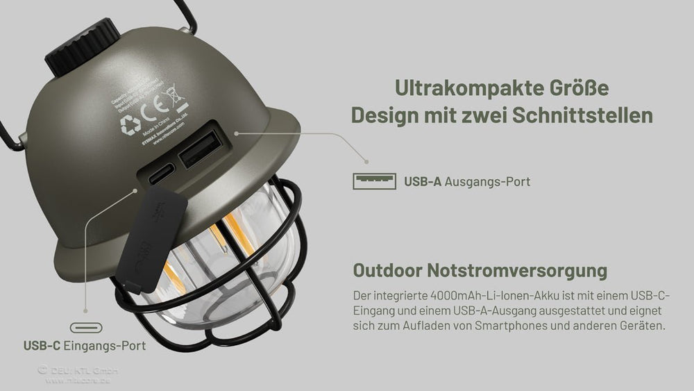 Nitecore LR40, 2 Lichtfarben, Powerbank-Funktion oliv | S4 Supplies