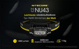 Nitecore NU43 - 1400 Lumen | S4 Supplies