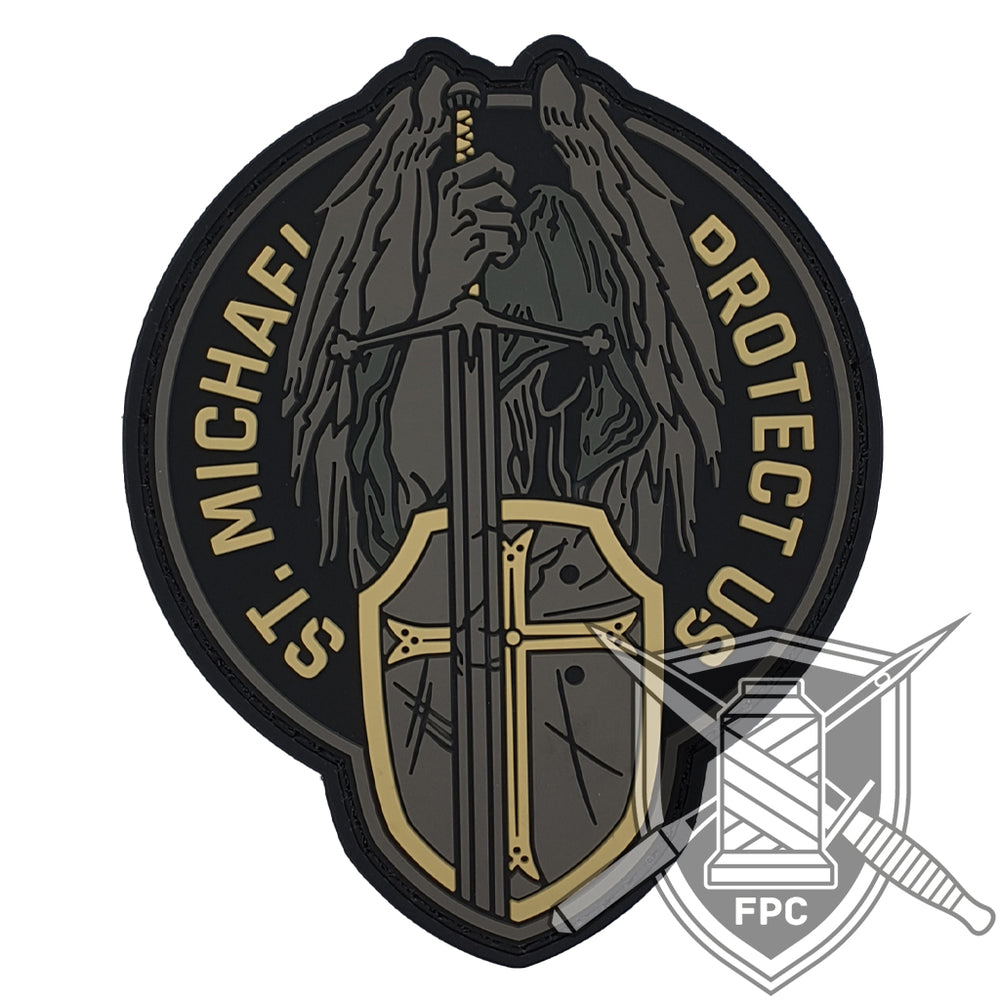 St. Michael - Protect us - Elfenbein - PVC Patch
