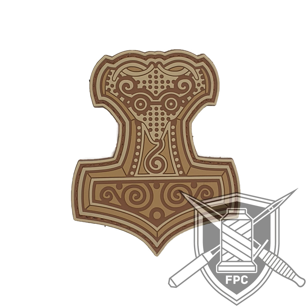 Thors Hammer - Mjölnir - PVC Patch - sand