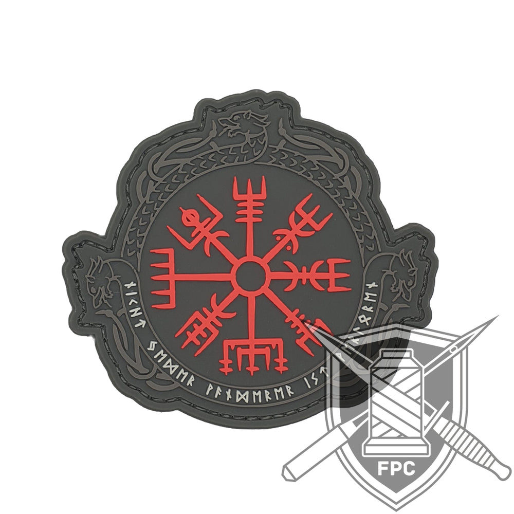 Vegvisir - Nordischer Wegweiser - Wolfgrey - PVC Patch